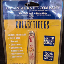 Colonial Knife Collectibles Buffalo Bill 1-Blade Slipjoint Red/White Plastic picture