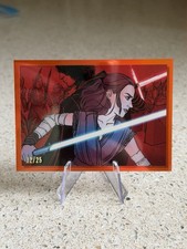 2023 Topps Chrome Galaxy Rey & Kylo Ren /25 Orange #WSW-3 Women of Star Wars picture