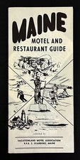 1967 Maine Motel Hotel Restaurant Lodging Tourist Guide Vintage Travel Brochure picture