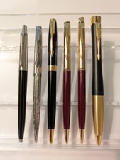 vtg 6x Parker Ballpoint Pen Pencil Lot - Need Refills - Striate 75 picture