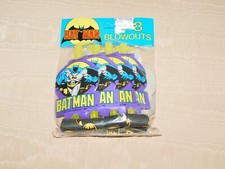 VINTAGE 1982 DC COMICS BATMAN PARTY 8 BLOWOUTS NEW OLD STOCK picture
