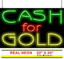 Large Cash For Gold Neon Sign | Jantec | 32