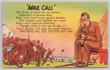 WWII Era Mail Call Comic Postcard Colourpicture Army Humor Unposted picture