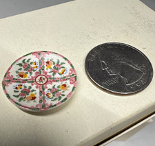 Deborah McKnight McK NHW Signed 1:12 Artisan Miniature Famille Rose Plate picture