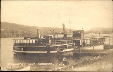 Lake Sunapee NH Steamers Lake Sunapee c1920 Real Photo Vintage Postcard bhn picture