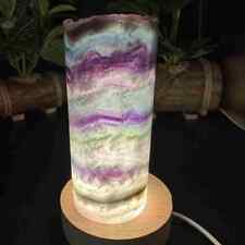 455g Natural Rainbow Fluorite Quartz Lamp tube Crystal Mineral Healing Gem +S  picture