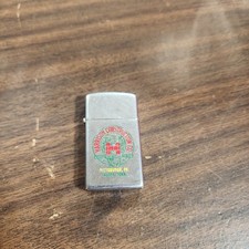 Vintage Steel Zippo Slim Lighter Harrison Construction picture