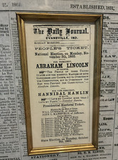Abraham Lincoln Picture, 1860 Newspaper &  Ad of his First Presidential Campaign picture