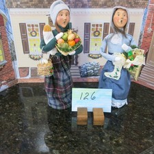2 Byers Choice Young Ladies  $55.00 (lot 126) From 1998 & 1999 picture