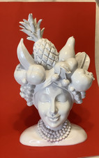 Greek/Roman Style Female Bust Head Planter Pot Resin Lady picture