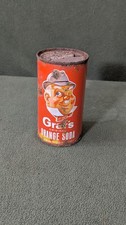 Rare 1950s Vintage  Grafs Soda Can - Grafs Flat Top Orange Soda Can picture