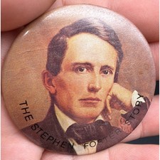 Vintage The Stephen Foster Story Pocket Mirror Souvenir Ro-Tek Peru Ill picture