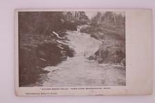 Sucker Brook Falls Bowdoinham Maine 1909 RPPC Alton C Small picture