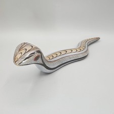 Vintage Mexican Hand Painted Clay Pottery Snake 11