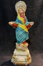 B Deminco O. Lady of the Thirty-Three Uruguay Glazed Ceramic GORGEOUS Statue 17
