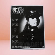 Janet Jackson Rhythm Nation 1814 Promotional Flyer A&M Records (September 1989) picture