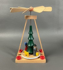 Vintage German Erzgebirge Christmas Pyramid Wood Nativity Candle Carousel - NICE picture