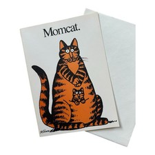 1977 B. Kliban “Momcat” Greeting Card Vtg 5 x 7 Workman Publishing Cat Kitten picture
