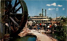Tom Sawyers Island Disneyland Mark Twain steamboat Postcard picture