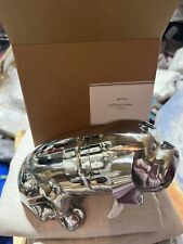 POTTERY BARN Bulldog Bull Dog  Cocktail Shaker Stainless Steel New in Box picture