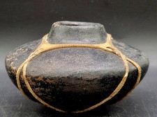 Vintage Tarahumara Pottery Pot Vase With Rawhide Wrap Decor 3