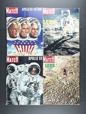 Vintage 1969 Paris Match Magazine Lot 4 Moon Landing Apollo 11 12 Astronaut NASA picture