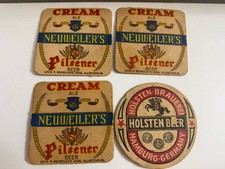 Vintage Beer Coasters Lot Neuweiler’s Cream Ale Pilsener Holsten Breweriana picture