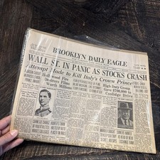 1929 Brooklyn Daily Eagle Reissue October 24 Wall Street Crash Complete 32 Pages picture