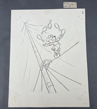 Vintage 1950's Walt Disney Bongo Original Art Drawing Illustration 11.5