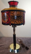 Harley-Davidson 1970's Motorcycle Table Or Wall Mount Tiffany Style Lamp  picture
