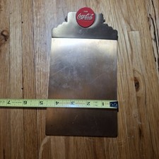 Very rare Vintage Solid Brass coca-Cola Advertising Paper Clipboard  picture