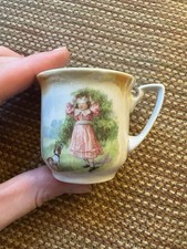 Antique MADE IN GERMANY Porcelain CHILD'S CUP w/PAINTED CHILD picture