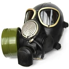 Army Soviet Russian Black Lenses Gas Mask PMK-2 Original Mask Set Size 2 , NEW picture