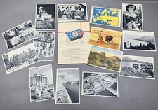 KLM Royal Dutch Airlines Map 1950 Advertising Postcards Travel Folder picture