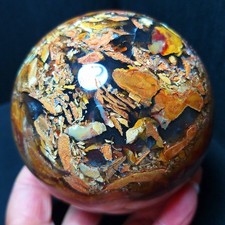 RARE 849.5G 85mm Natural Polishing Colorful Agate Stone Ball Reiki Healing B1515 picture