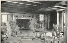 Saybrook CT Old Whittlesey House Interior c1920s Vintage Postcard picture
