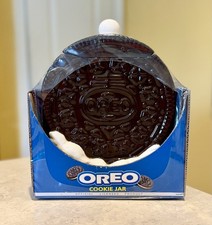 Vintage OREO COOKIE Ceramic Lidded Jar Canister Milk Splash Bottom - NEW SEALED picture