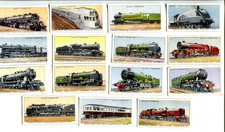 1936 W. D. & H. O. WILLS RAILWAY ENGINES 15 DIFFERENT TOBACCO CARD LOT picture