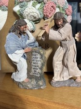 RARE Ashton Drake Agony In The Garden Jesus Cross Figures Set 2 picture