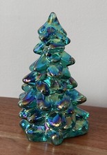 Mosser Glass USA Christmas Tree - TEAL CARNIVAL 5.5