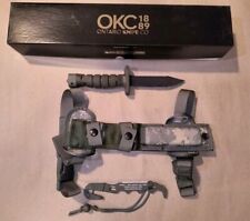 Vintage Knife OKC ASEK  Combat USA Ontario Knife Co  + Sheath Strap Cutter picture