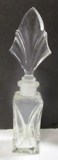 Vintage Crystal Perfume Bottle with Stopper 5.5