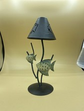 Vintage Trippies Inc 2001 Metal Fish Candle Holder Nautical Coastal Beach Decor picture