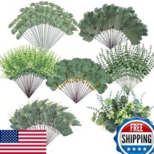 Ceenna 300 Pcs 6 Kind Mixed Eucalyptus Leaves Stem Bulk Artificial Greenery picture