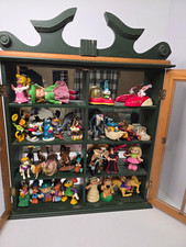 Mixed 1990s McDonalds Cartoon Toys Collectors Paradise With Antique Cabinet. picture