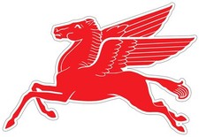 Mobil Gas Flying Red Horse Pegasus Metal Heavy Steel Sign Extra Large 35