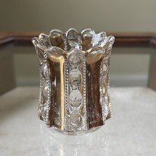 Vintage (EAPG) toothpick holder Banded Portland pattern Virginia pattern As Is picture