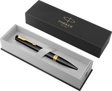 Parker Meridian Black Gold Trim Ballpoint Pen New In Box 2231395 picture