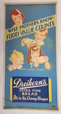 Old Dreikorn's Extra Fine Bread  Paper Sign 20