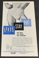 1951 Print Ad Men's Fashion Lifts Briefs Underwear Stay Put No Sag Bind Shrink picture